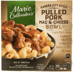 Marie Callender's Bowls pulled pork mac & cheese bowl, kansas city style, frozen entree 11 ounce