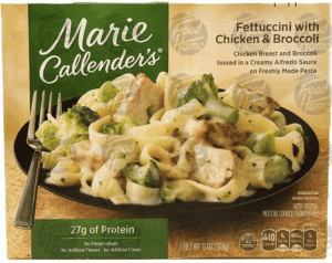 Marie Callender's fettuccini with chicken and broccoli tossed in a creamy alfredo sauce 13 ounce