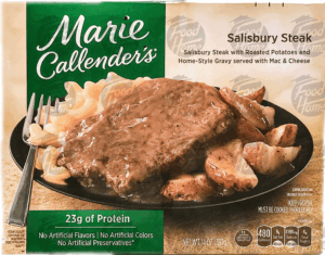 Marie Callender's salisbury steak with roasted potatoes and home-style gravy with cheesy broccoli & cauliflower 14 ounce
