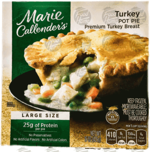 Marie Callender's Large Size turkey pot pie, frozen box 15 ounce