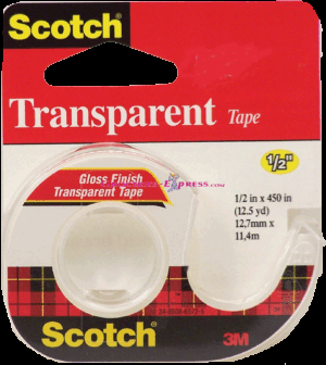 Scotch transparent tape in dispenser, 1/2 x 450 in 1 count