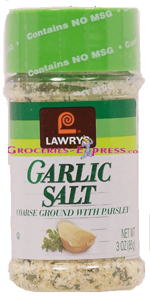 Lawry's garlic salt coarse ground with parsley 3 ounce