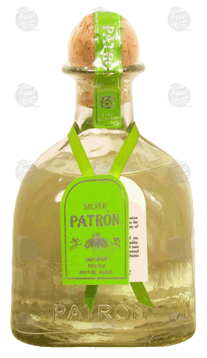 Patron Silver tequilla, 100% agave, 40% alc. by vol. 375 milliliter