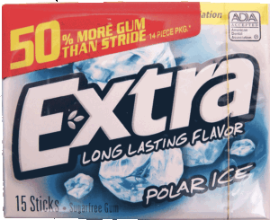 Extra polar ice sugar free gum 15 count