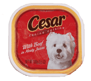 Cesar dog food with beef in meaty juices 3.5 ounce
