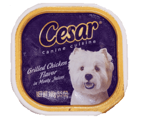 Cesar grilled chicken flavor in meaty juices 3.5 ounce