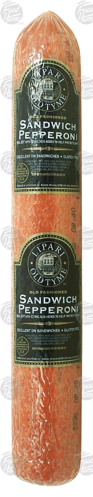 Lipari Old Tyme old fashioned sandwich pepperoni, price per pound 0.5 pound