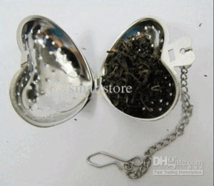 DHGate Seller tea strainer, stainless steel heart shapped 1 count