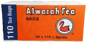 Alwazah Swan Brand black tea bags, 110-count per box 36 pack