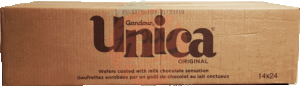 Unica Gandour wafers coated with milk chocolate bar 14-cases, 24-bars/case 24 gram