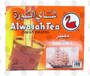 Alwazah Swin Brand ceylon tea with earl grey, 2-gram bags 100 count