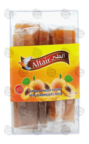Altair dried apricot paste candy flat sticks, individually wrapped 400 gram