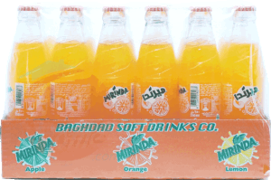 Mirinda orange flavor soda pop, 250-ml glass bottles 24 pack