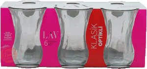LAV optikli Klasik tea glasses 6 pack
