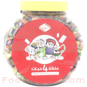 Mahmoud Sharawi gum mixed flavors, 200 x 4-piece packets 840 gram