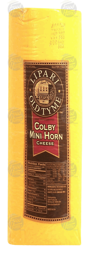 Lipari Old Tyme colby mini horn cheese, price per pound 0.5 pound