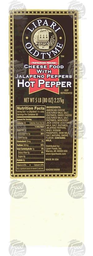 Lipari Old Tyme hot pepper cheese, price per pound 0.5 pound
