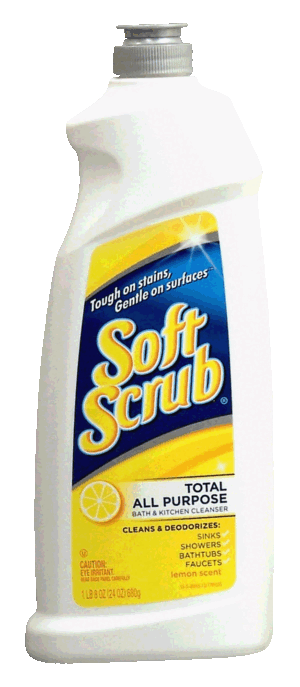 Soft Scrub total all purpose bath & kitchen cleanser, lemon scent 24 ounce