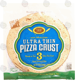 Golden Home Homestyle Baking ultra thin pizza crust, 3-count 14.25 ounce