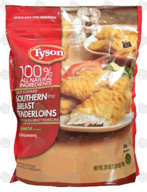 Tyson southern style breast tenderloins 25 ounce