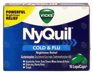 Vicks NyQuil cold & flu nighttime relief, LiquiCaps 16 count