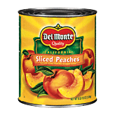 Del Monte California sliced peaches yellow cling peaches in light syrup 106 ounce