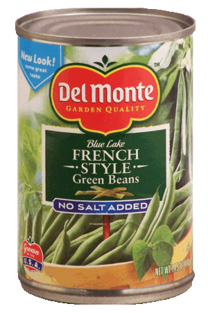 Del Monte no salt french style green beans 14.5 ounce