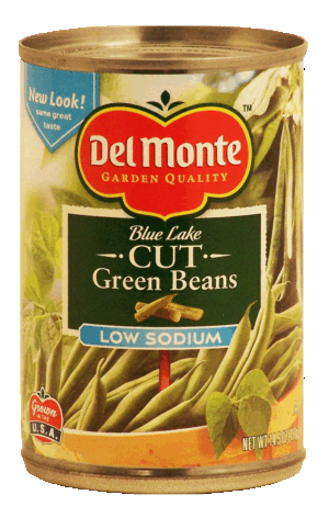 Del Monte blue lake cut green beans, low sodium 14.5 ounce