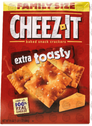 Cheez-it Family Size extra toasty baked snack crackers, box 21 ounce