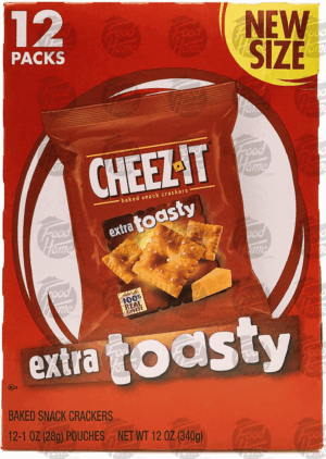 Cheez-it extra toasty cheez-it snack packs, 12 pk. 12 ounce