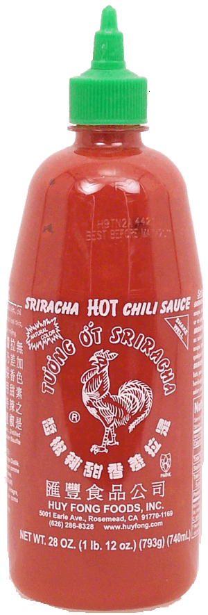 Tuong Ot Sriracha sriracha hot chili sauce, natural color 28 ounce