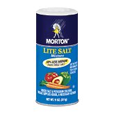 Morton lite salt mixture, half the sodium of table salt 11 ounce