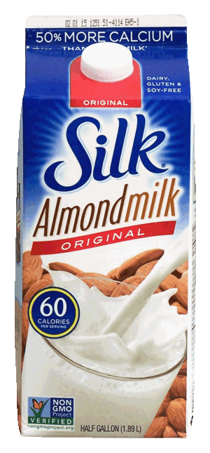 Silk original almond milk, dairy, gluten & soy-free 0.5 gallon