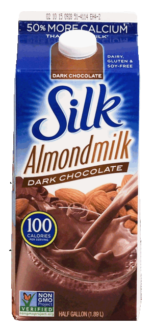 Silk dark chocolate almond milk, dairy, gluten & soy-free 0.5 gallon