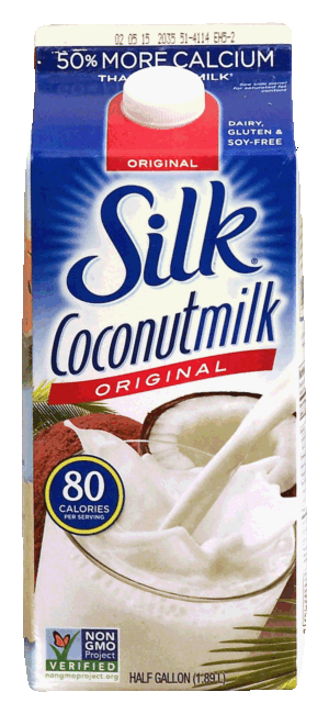 Silk original coconut milk, dairy, gluten & soy-free 0.5 gallon