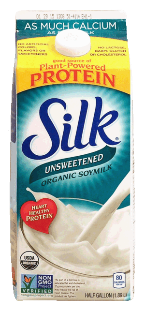 Silk Soymilk Organic Unsweetened 0.5 gallon