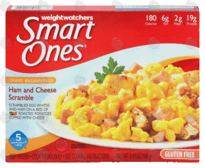 Weight Watchers Smart Ones ham and cheese scramble on a bed of roasted potatoes, gluten free 6.49 ounce