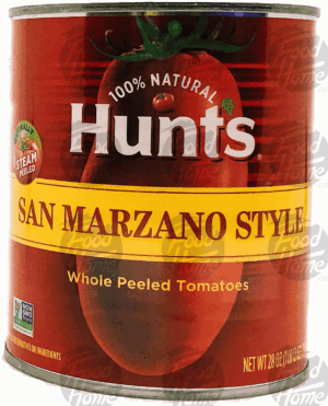 Hunt's san marzano style, whole peeled tomatoes, sealed can 28 ounce