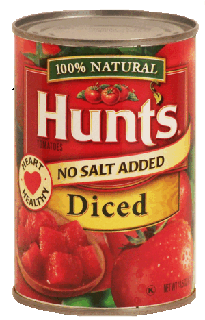 Hunt's diced tomatoes, no salt added 14.5 ounce