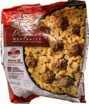 Armour America's Favorite original meatballs, caramel color coated, fully cooked, 26 count 14 ounce