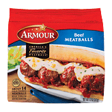 Armour beef meatballs, frozen bag 11 ounce