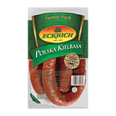 Eckrich Family Pack polska kielbasa made with pork, turkey, beef, hardwood smoked 42 ounce
