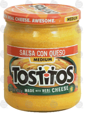 Tostitos salsa con queso, medium 15 ounce