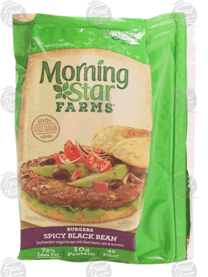 Morningstar Farms spicy black bean veggie burgers, 4-count 9.5 ounce