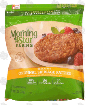 Morningstar Farms original breakfast sausage patties 8 ounce