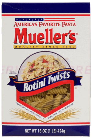Mueller's Macaroni rotini twists america's favorite pasta 16 ounce