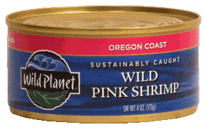 Wild Planet wild pink shrimp, oregon coast, sustainable caught 4 ounce