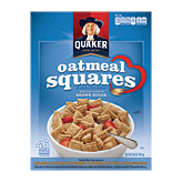 Quaker oatmeal squares crunchy oat cereal with just a hint of brown sugar 14.5 ounce