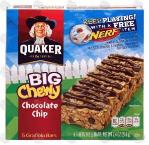 Quaker Big Chewy big chocolate chip granola bars 5 count