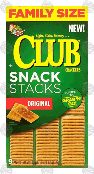 Keebler Club original snack crackers, 9-stacks 18.8 ounce